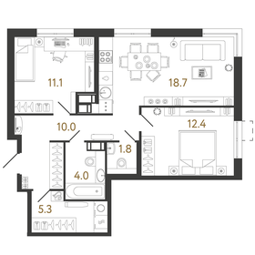 57,5 м², 2-комнатная квартира 16 250 000 ₽ - изображение 62