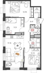 68,7 м², 4-комнатная квартира 6 873 000 ₽ - изображение 9