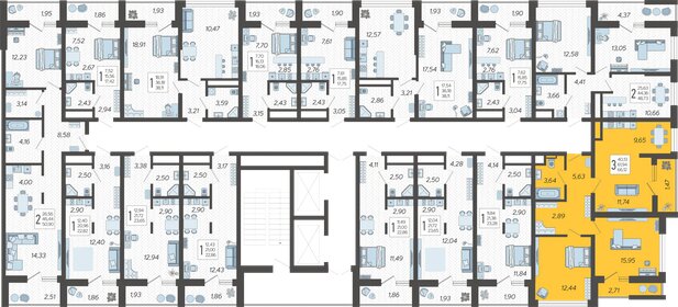 70 м², 3-комнатные апартаменты 27 000 000 ₽ - изображение 178