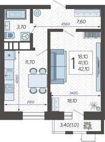 57 м², 1-комнатная квартира 7 500 000 ₽ - изображение 85