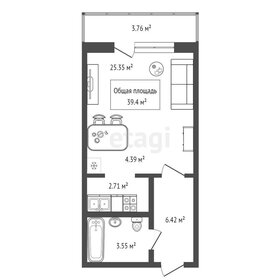 41 м², 1-комнатная квартира 3 100 000 ₽ - изображение 44