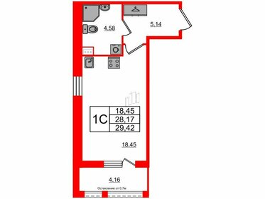 26,6 м², квартира-студия 6 100 209 ₽ - изображение 21