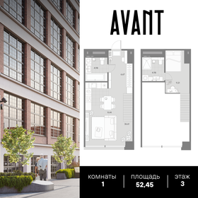 54,8 м², 1-комнатные апартаменты 24 578 996 ₽ - изображение 69