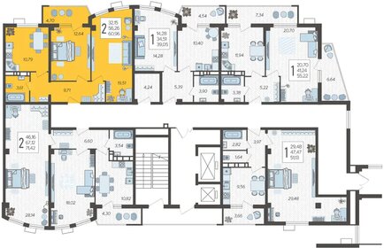 64,9 м², 2-комнатная квартира 8 664 150 ₽ - изображение 9