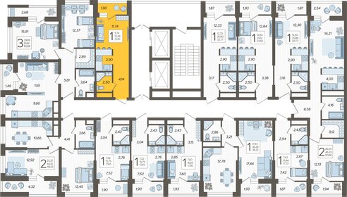 21,7 м², 1-комнатная квартира 6 150 000 ₽ - изображение 148