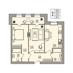 72 м², 2-комнатная квартира 7 150 000 ₽ - изображение 41