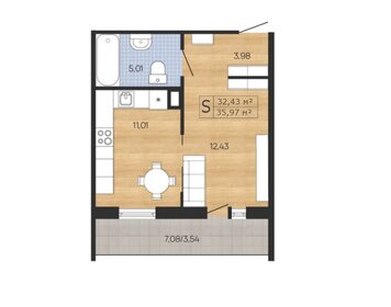 75,6 м², 3-комнатная квартира 6 800 000 ₽ - изображение 24