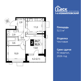 53 м², 2-комнатная квартира 18 136 070 ₽ - изображение 62