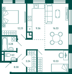 70,7 м², 2-комнатная квартира 13 358 202 ₽ - изображение 17