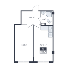 39,6 м², 1-комнатная квартира 4 550 000 ₽ - изображение 12