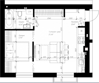 42,3 м², 1-комнатная квартира 2 900 000 ₽ - изображение 18