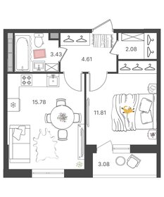 41 м², 2-комнатная квартира 2 800 000 ₽ - изображение 65