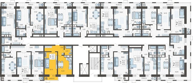 41,6 м², 1-комнатная квартира 7 217 600 ₽ - изображение 38