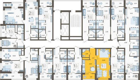 37,7 м², 1-комнатная квартира 18 500 000 ₽ - изображение 76