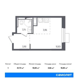 21,7 м², квартира-студия 5 595 528 ₽ - изображение 25