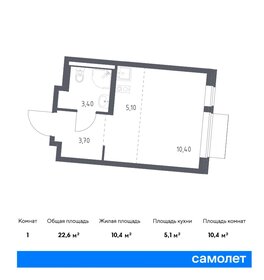 Квартира 22,6 м², студия - изображение 1