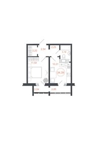 Квартира 34,4 м², 2-комнатная - изображение 2