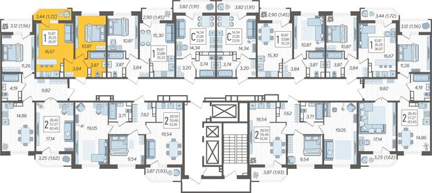 37 м², 1-комнатная квартира 7 101 937 ₽ - изображение 17