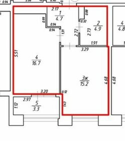 Квартира 45 м², 1-комнатная - изображение 1