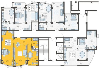 66,8 м², 2-комнатная квартира 10 454 200 ₽ - изображение 47