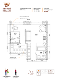 30,9 м², 1-комнатная квартира 4 573 200 ₽ - изображение 27