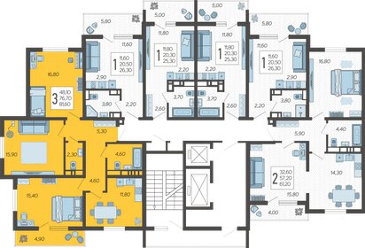 81,9 м², 3-комнатная квартира 21 801 780 ₽ - изображение 32