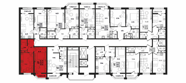39 м², 1-комнатная квартира 3 750 000 ₽ - изображение 130