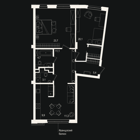 Квартира 89,3 м², 3-комнатная - изображение 1