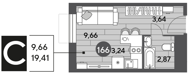 15 м², квартира-студия 4 200 000 ₽ - изображение 37