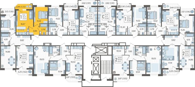 37 м², 1-комнатная квартира 5 976 642 ₽ - изображение 47