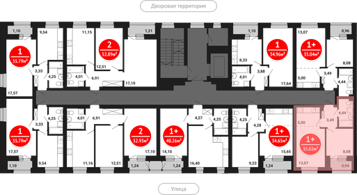 Квартира 35 м², 1-комнатная - изображение 2