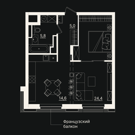 56 м², 1-комнатные апартаменты 19 000 000 ₽ - изображение 56