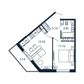 Квартира 35,6 м², 1-комнатная - изображение 1
