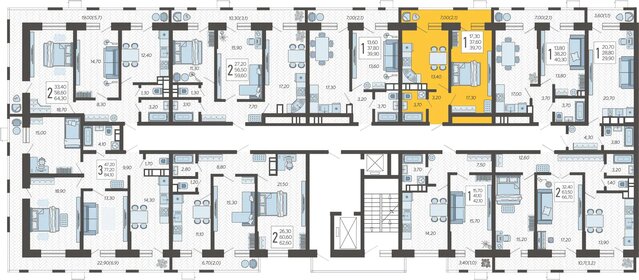 37,3 м², 1-комнатная квартира 3 500 000 ₽ - изображение 80