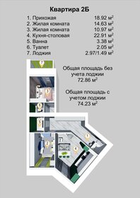 60 м², 2-комнатная квартира 7 500 000 ₽ - изображение 30