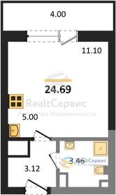 Квартира 24,7 м², 1-комнатная - изображение 1