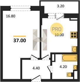 Квартира 37 м², 1-комнатная - изображение 1