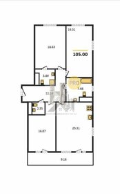 Квартира 105 м², 3-комнатная - изображение 1