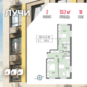 53,2 м², 2-комнатная квартира 18 856 846 ₽ - изображение 14