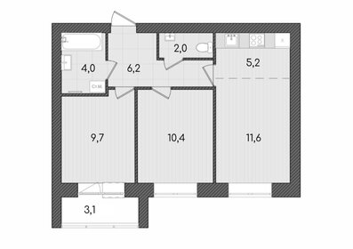 55,1 м², 3-комнатная квартира 5 785 500 ₽ - изображение 5