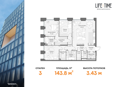 138,5 м², 4-комнатная квартира 139 680 000 ₽ - изображение 13