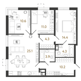 79,5 м², 3-комнатная квартира 18 160 000 ₽ - изображение 60