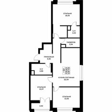 Квартира 89,9 м², 3-комнатная - изображение 2