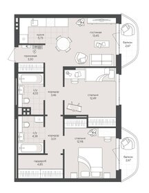 Квартира 73,3 м², 2-комнатная - изображение 1