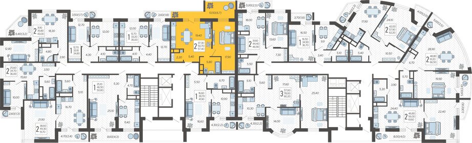 47,8 м², 2-комнатная квартира 8 500 000 ₽ - изображение 60