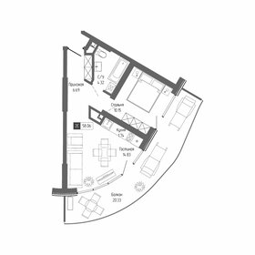 Квартира 58,1 м², 2-комнатная - изображение 1