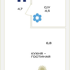 Квартира 28 м², студия - изображение 2