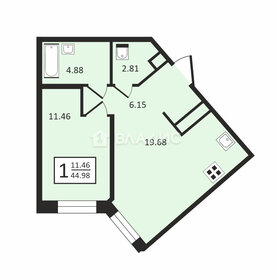 Квартира 45 м², 1-комнатная - изображение 1