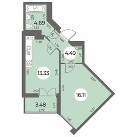 31,7 м², 1-комнатная квартира 6 100 000 ₽ - изображение 66