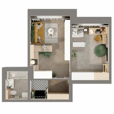 Квартира 42,3 м², 2-комнатная - изображение 2